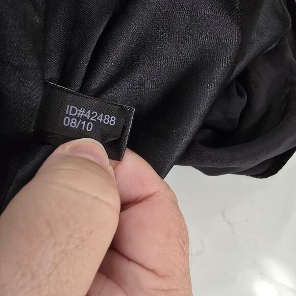 Express Black Y2K Velvet Silk Blend Cocktail Party Dress 6 Whimsigoth Drape Wrap - Picture 10 of 11